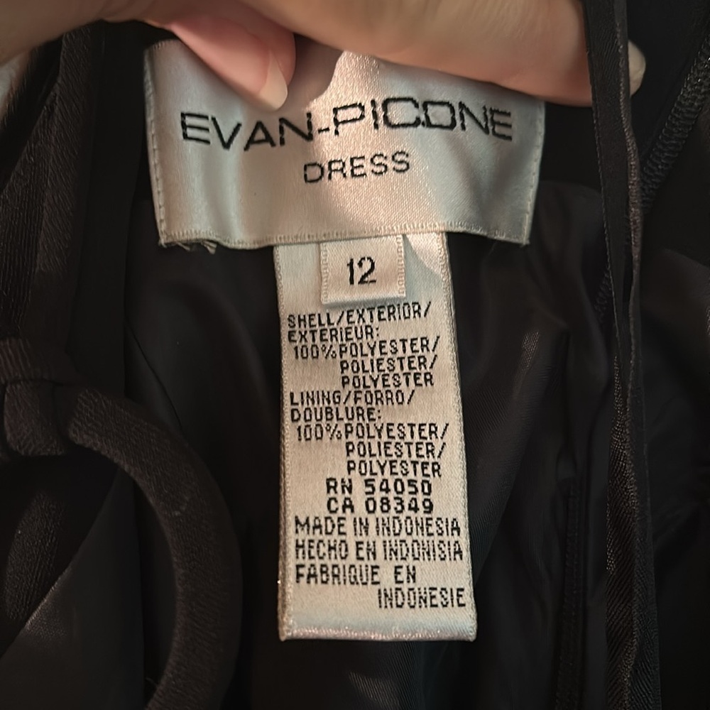 Evan Picone Black Asymmetrical Dress - Picture 8 of 8